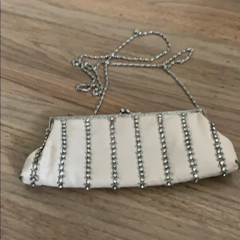 Buttercup yellow studded/jeweled clutch bag